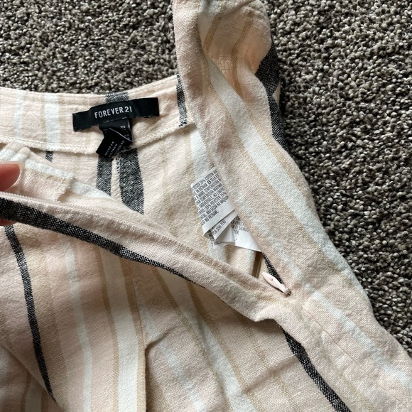 🌸Forever 21 multicolored striped linen blend skort - Picture 6 of 7